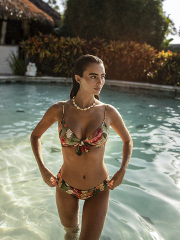 Sacred Garden Tie Knot Underwire Bikini Top