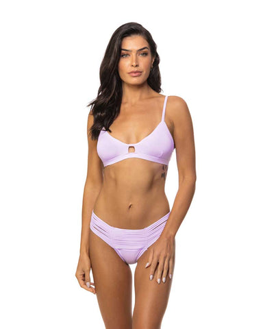 Lavender Multi-strings Band Bikini Bottom Moderate & Brazilian Cut