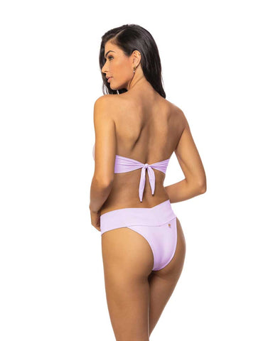 Lavender High Leg Band Bikini Bottom Moderate & Brazilian Cut