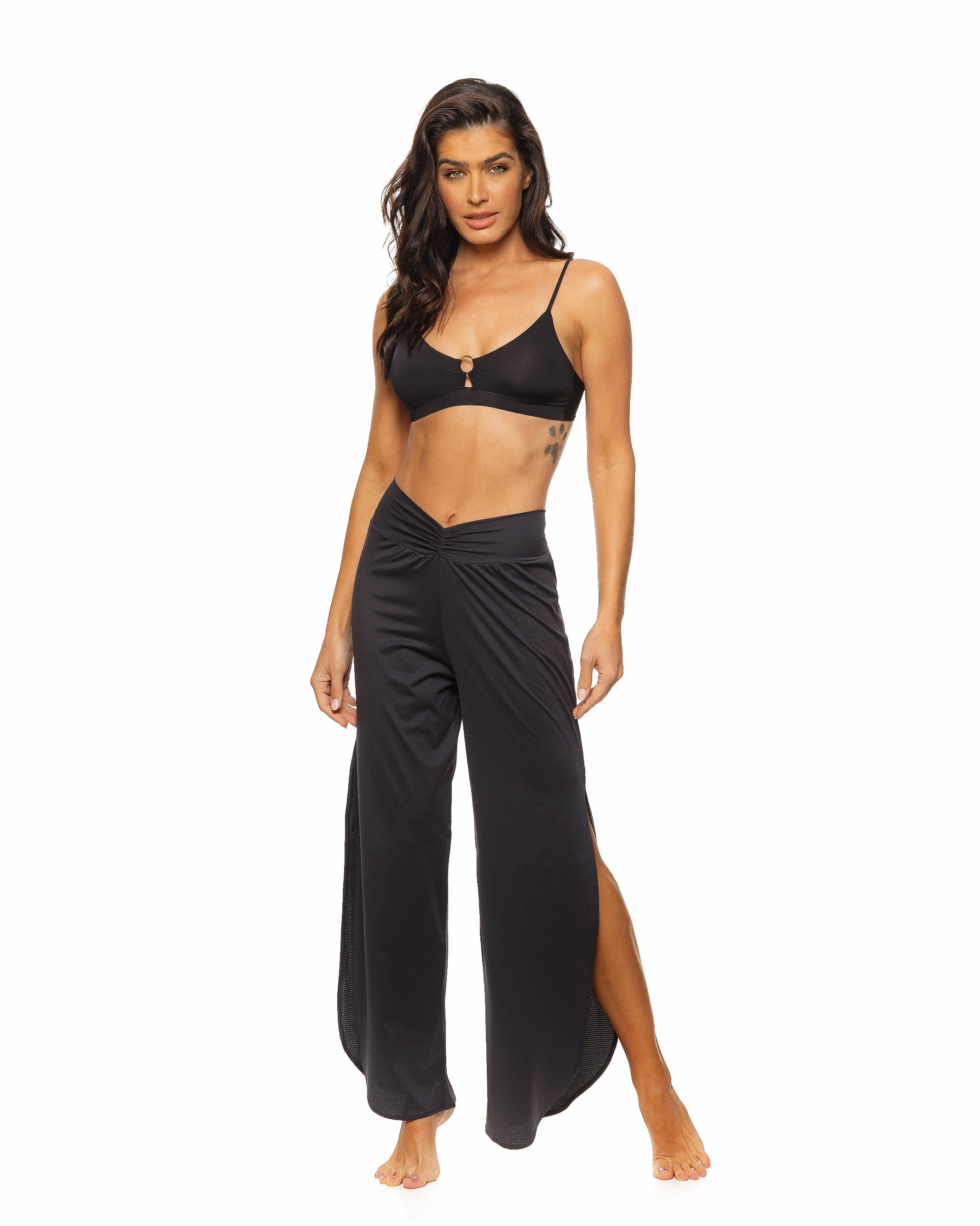 Wrap Cover-Up Pants in Black Beauty