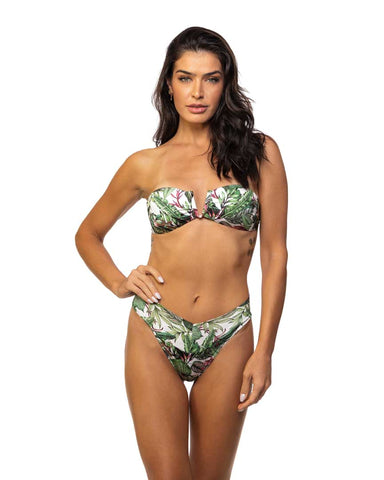 Leafy Deep V Bandeau Top