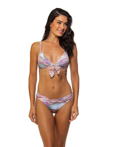 Marble Tie Knot Underwire Top